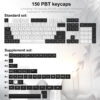 Gaming Αξεσουάρ - Redragon A132 CSA PBT Keycaps Black/White - Image 3