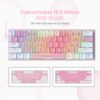 Gaming πληκτρολόγιο - Redragon K617 Fizz (White/Pink) - Image 8