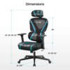 Gaming Καρέκλα - Eureka Ergonomic® ERK-GC06-BU-V1 - Image 8