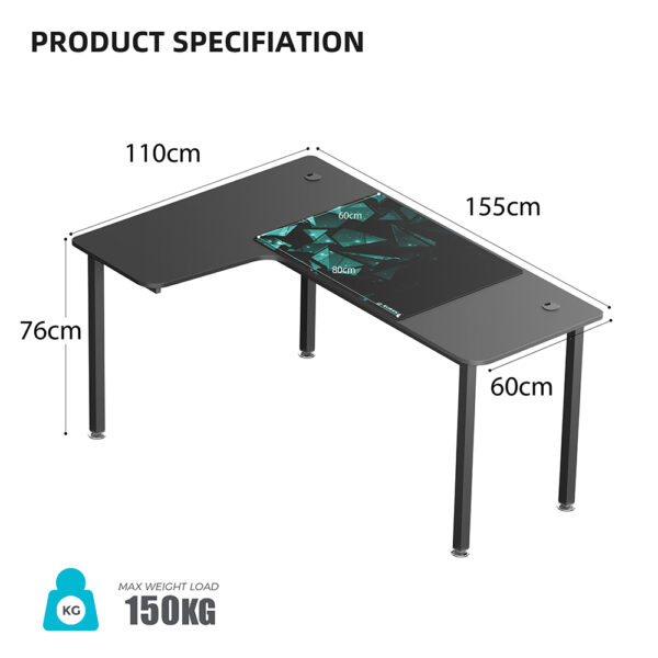 Γραφείο - Eureka Ergonomic® ERK-CD-L01L-60B-V4 - Image 2