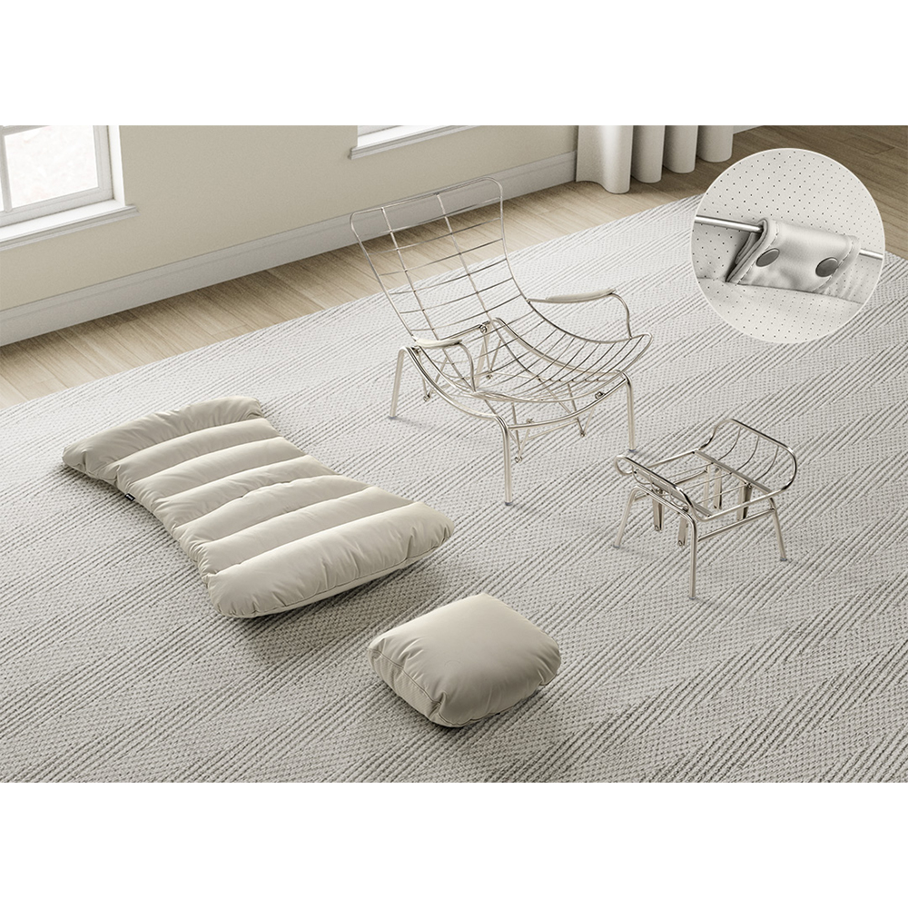 Κουνιστή Πολυθρόνα Liam με Πουφ - Eureka Ergonomic® ERK-LS02-GY - Image 3