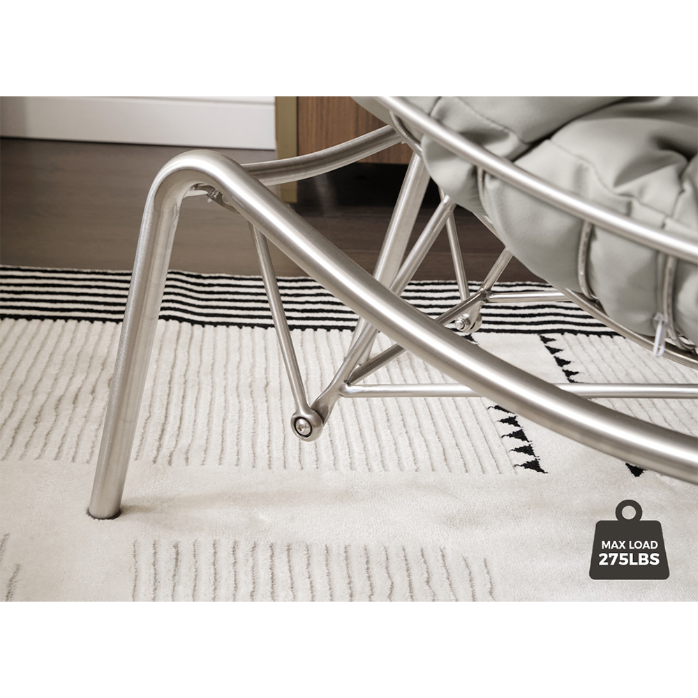 Κουνιστή Πολυθρόνα Liam με Πουφ - Eureka Ergonomic® ERK-LS02-GY - Image 11