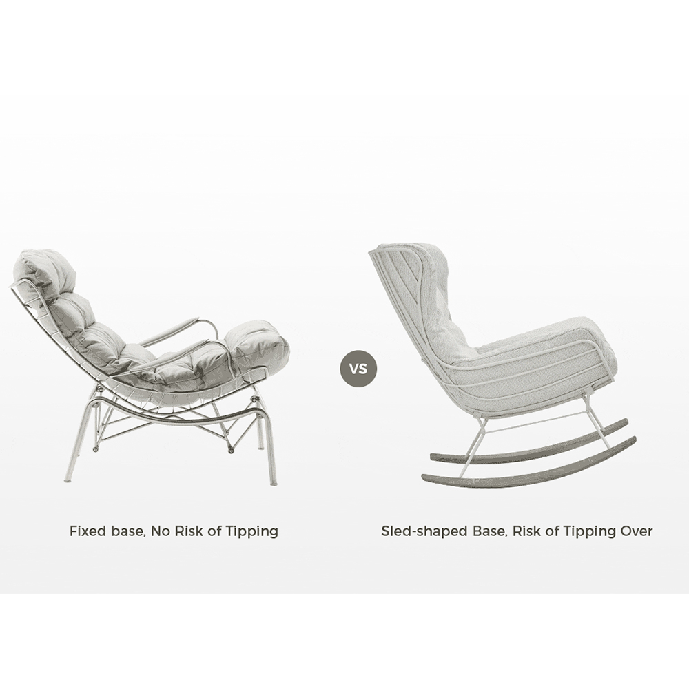 Κουνιστή Πολυθρόνα Liam με Πουφ - Eureka Ergonomic® ERK-LS02-GY - Image 8